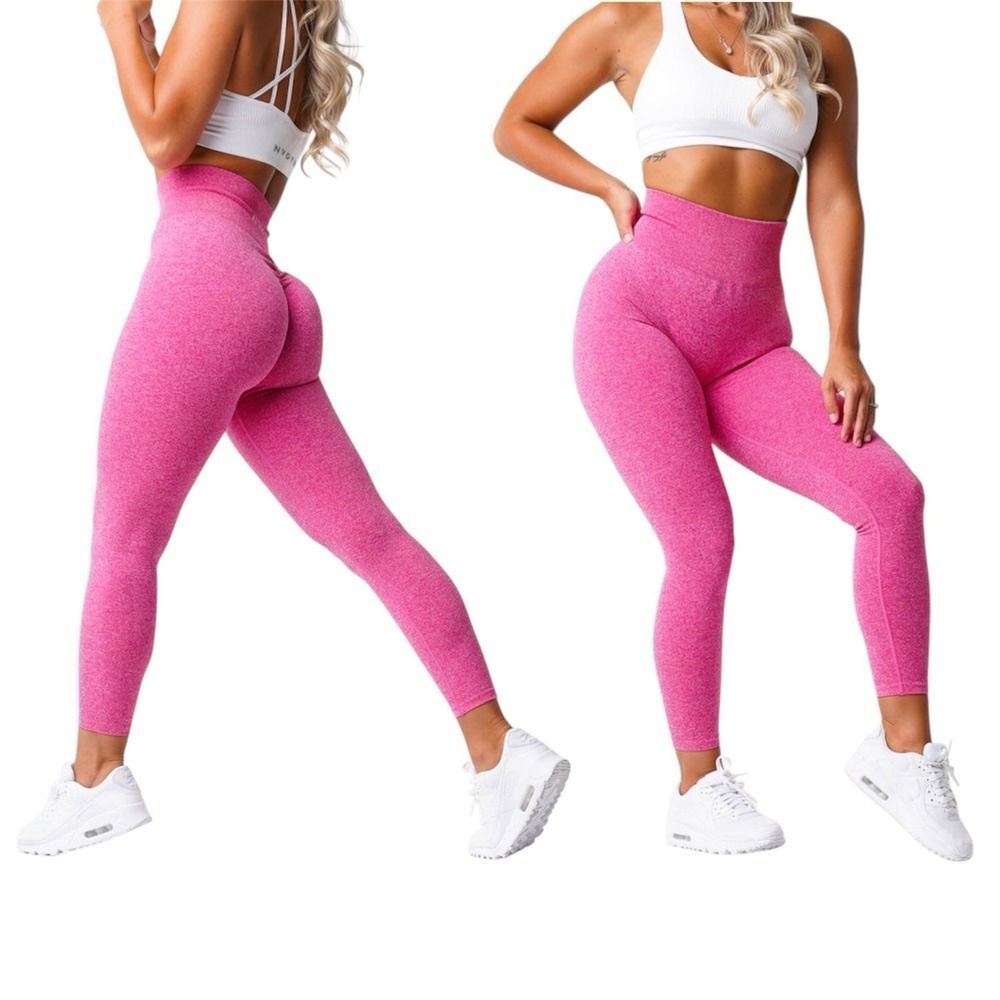 NVGTN Women's Fuschia Scrunch Seamless Leggings. Sz S